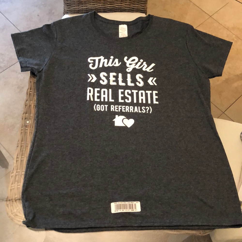 Ladies Real Estate T-shirt. Brand new